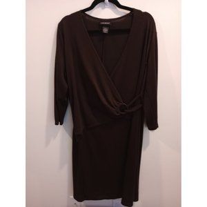 Dark brown dress with a side cinch size 14 16 from Lane Bryant